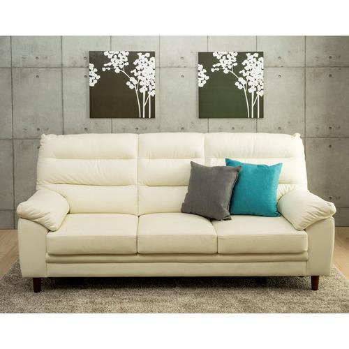 ヤマダオリジナル ソファ 3人掛け 幅209cm 革張り ブラックd3290 ヤマダオリジナル［3人掛］ソファ 「YS130012IV」幅209 合成皮革