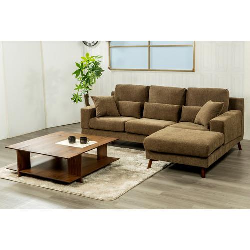 お値下げ ［幅231］カウチソファ 布張り 「YCS150002BR」 ブラウン ヤマダオリジナル カウチソファ ブラウン 【1535843218】(55988円)