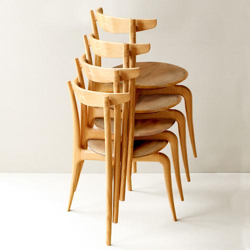 【超激レア】 大塚家具 ダイニングチェア 「OR-02」 座面回転機能付きスタッキングチェア オーク／ウォールナット材 【DGJ7296261446】(26598円)