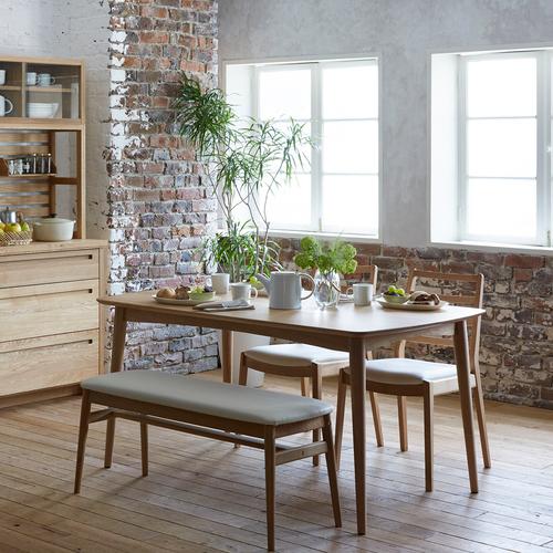 大塚家具 ベンチ「シネマ」幅106cm ウォールナット材 座面PVCブラック