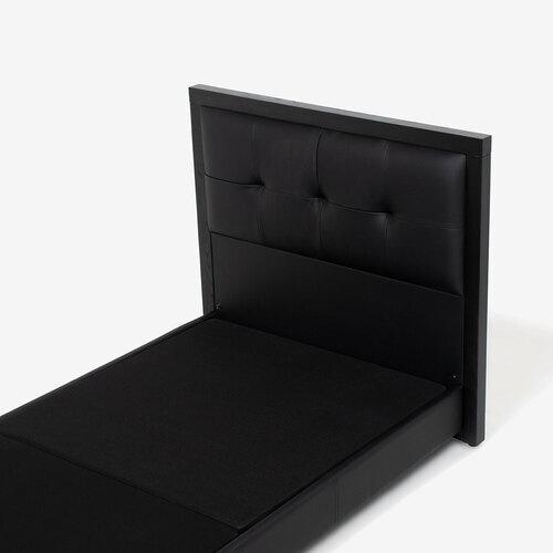 大塚家具 [クイーンロング]ベッドフレーム 「Nジオ」半革張りブラック