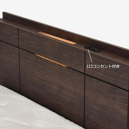 大塚家具 [ダブル] ベッドフレーム「リーブルLG」薄宮付きタイプ