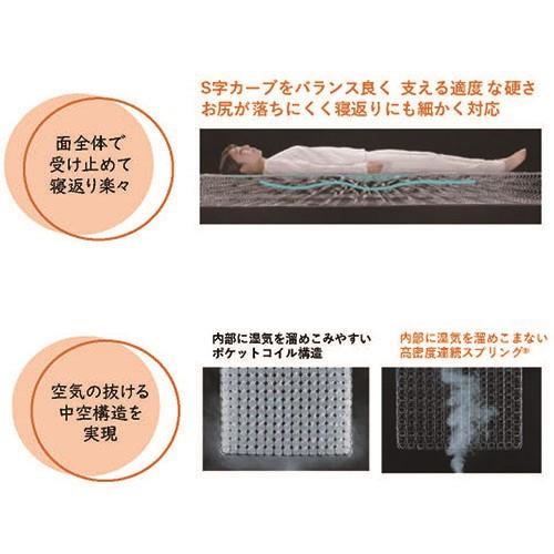 フランスベッド クイーン マットレスLT-5500Y PWMON きれいがつづく 除菌マットレス ミディアムソフト 日本製