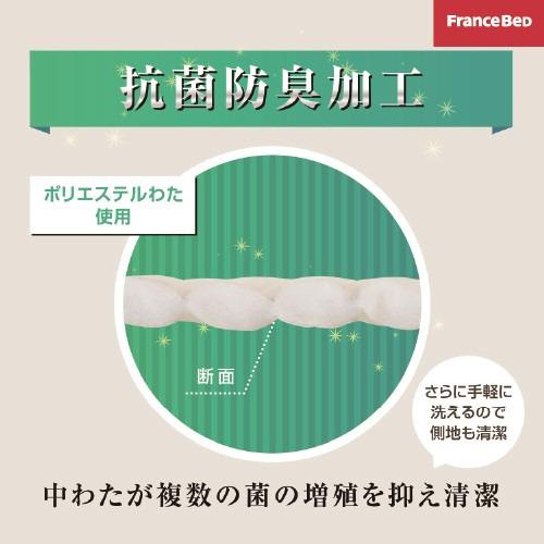 フランスベッド セレクト3点セット グッドスリープバイオベッドパット1枚 マットレスカバー 2枚 ダブル ホワイト