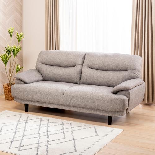 【美品】NOCE3人掛けソファ　ライトグレー　ファブリック　北欧 3人掛けソファ 幅193cm オットマン付き ノーチェ 布×グレー NOCE