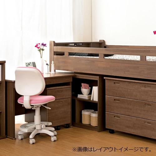大塚家具 学習デスク「ラークアップ」ワゴン付き ウォールモカ色 小島工芸_2