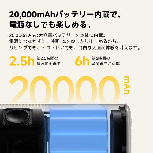 AladdinX WK08K Aladdin Poca モバイルプロジェクター 360°回転対応