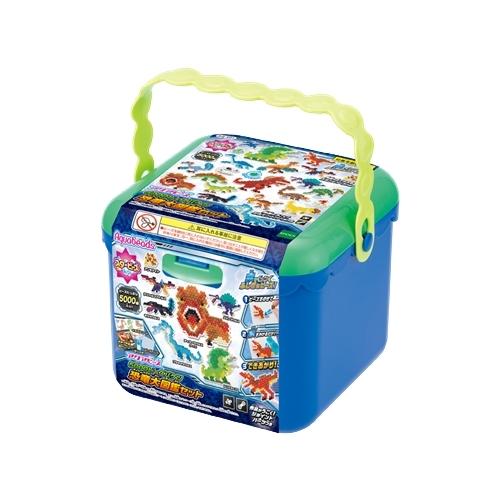 エポック社 Aq E01 オーバーのアイテム取扱 5000ビーズバケツ恐竜大図鑑セット アクアビーズ