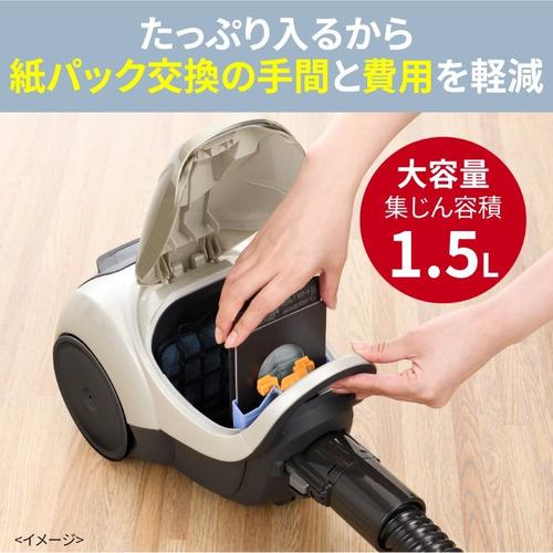 三菱電機 TC-FM2F-S 紙パック掃除機「Be-K(ビケイ)」 毛がらみ除去機能
