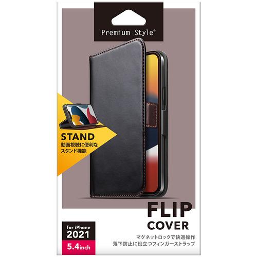 PGA PG-21JFP02BK iPhone 13 mini用 フリップカバー Premium Style ブラック｜yamada-denki｜02