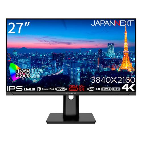 JAPANNEXT JN-IPS270U-H-C65W 【ヤマダデンキ限定】27インチ IPSパネル搭載 4K液晶モニター HDMI HDR ピボット機能搭載 ブラック_1