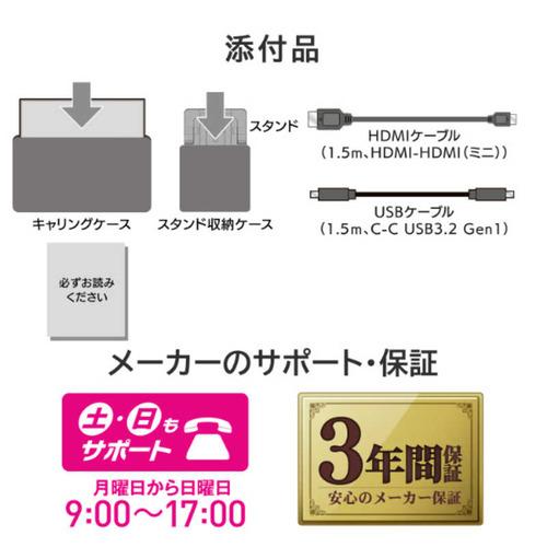 IOデータ LCD-YC172A-FX 17.3型フルHDワイド液晶モニター USB Type-C接続 応答速度5ms GTG ブラック【3年保証】の画像