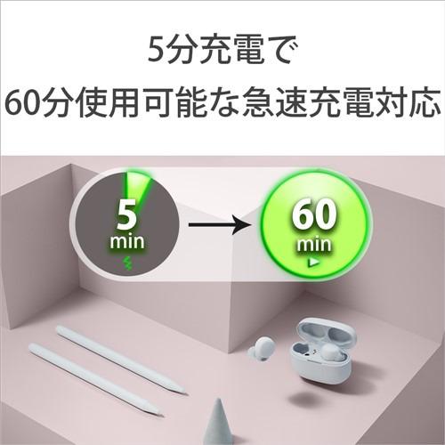 ソニー ワイヤレス イヤホン 左右分離 ノイズキャンセリング IPX4 最大30時間 USB-C LinkBuds S WF-LS900NWC ホワイト系の画像
