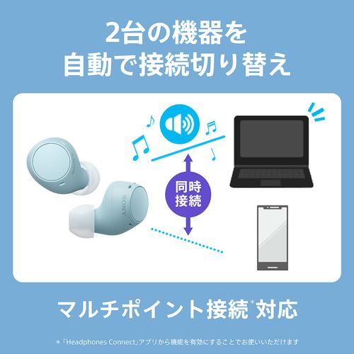 ソニー ワイヤレス イヤホン 左右分離 IPX4 最大22時間 USB-C WF-C510