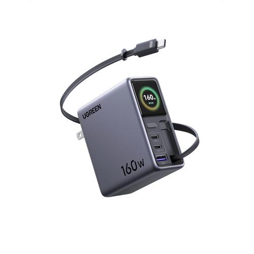 UGREEN 95127B Nexode 165W 巻取り式急速充電器 USB-Cポート×3 USB-A