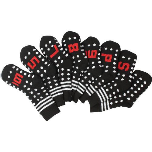 メガゴルフ ソックス ニット アイアンカバー8個入り (5-9,P,S+無地) Socks Knit Iron Cover 8個入り ブラック|ヤマダデンキ PayPayモール店|01