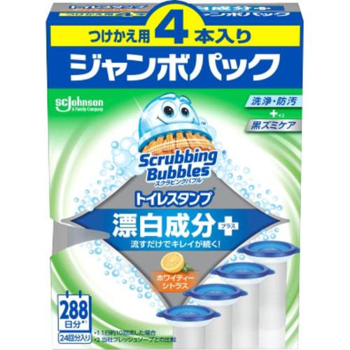 ジョンソン スクラビングバブル トイレスタンプ漂白 ホワイティーシトラス 替え４Ｐ（Yahoo!・ヤマダデンキ Yahoo!店）