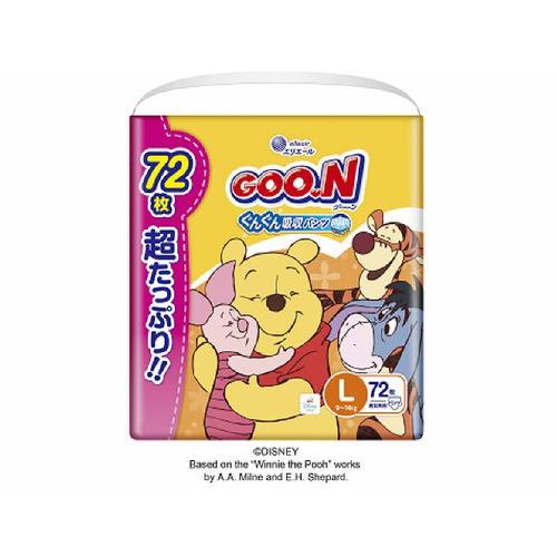 大王製紙 グーン ぐんぐん吸収パンツ Lサイズ 超たっぷり 72枚 X 3