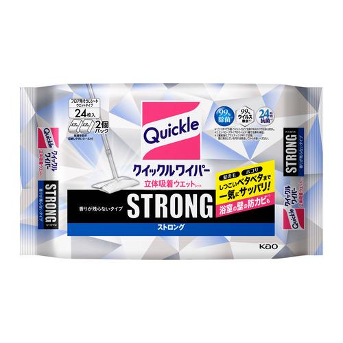 花王 クイックルワイパー 立体吸着ウエットシート ストロング 24枚（Yahoo!・ヤマダデンキ Yahoo!店）
