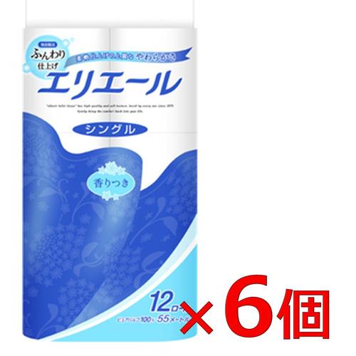 大王製紙 エリエール トイレットティシュー シングル 12R×6パック 【セット販売】（Yahoo!・ヤマダデンキ Yahoo!店）