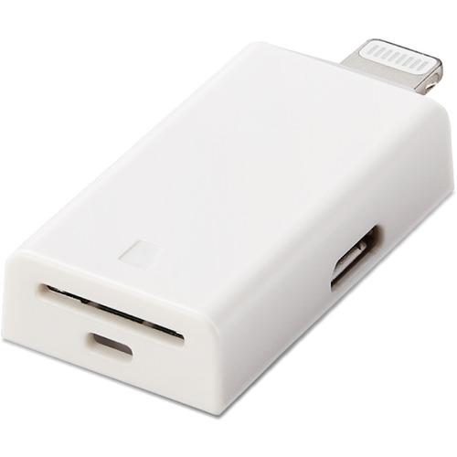 エレコム MR-LD102WH Lightningカードリーダー microSD専用 直挿し ホワイト