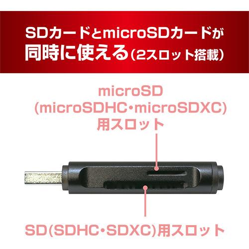 ミヨシ USR-ASD4／BK SDカードリーダ・ライタ USB3.2Gen1対応 USB-A コンパクト ブラック USRASD4／BK ...