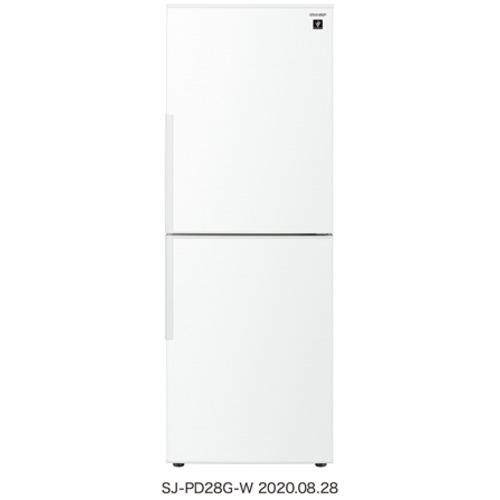 無料長期保証 即納 シャープ SJ-PD28G-W 2ドア 右開き 280L プラズマクラスター冷蔵庫 訳あり品送料無料 ホワイト系