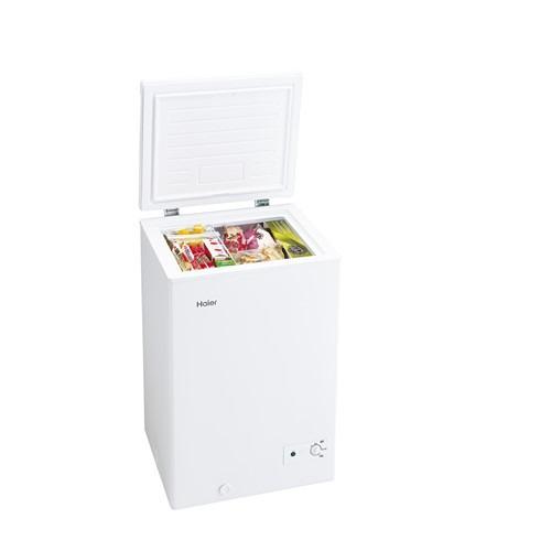 ハイアール 冷凍庫 100L 上開き 1ドア 幅54.5cm 急冷凍 キャスター 直冷式 JF-CW10A-W ホワイト系 2025年の画像
