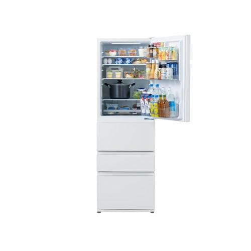 アイリスオーヤマ 冷蔵庫 371L 右開き 4ドア 幅60cm 急冷モード ファン式自動霜取り IRSN-37A-W ホワイト系の画像