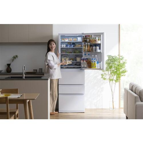 アイリスオーヤマ 冷蔵庫 371L 右開き 4ドア 幅60cm 急冷モード ファン式自動霜取り IRSN-37A-W ホワイト系の画像