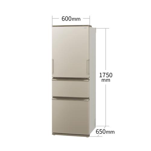 シャープ 冷蔵庫 374L 3ドア 幅60cm どっちもドア 節電モード ナノ低温