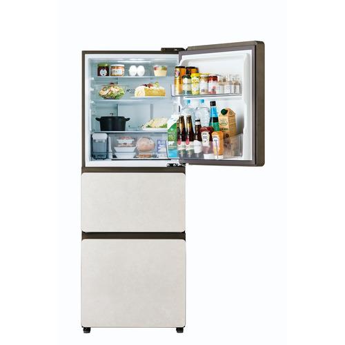 Haier 冷蔵庫 325L 右開き 3ドア 鮮度キープ冷凍 大容量野菜室 フレッシュルーム JR-CVM33A-W ホワイト系の画像