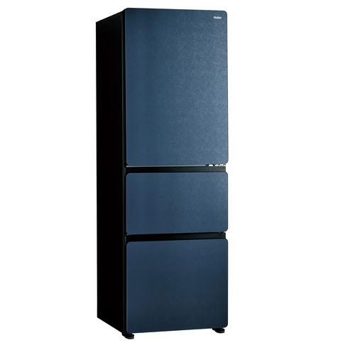 Haier 冷蔵庫 375L 右開き 3ドア 鮮度キープ冷凍 大容量野菜室 フレッシュルーム JR-CVM38A-H グレー系の画像
