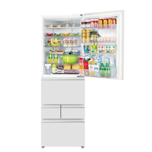 AQUA 冷蔵庫 401L 左開き 5ドア 幅60cm 真ん中野菜室 大容量冷凍室 LED
