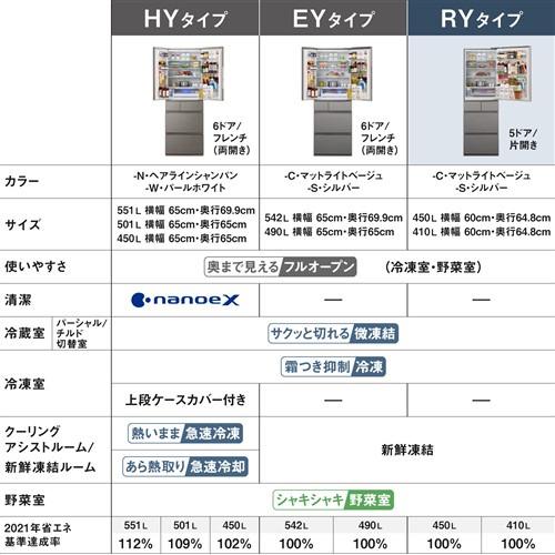 無料長期保証】パナソニック 冷蔵庫 410L 左開き 5ドア 幅60cm 大容量