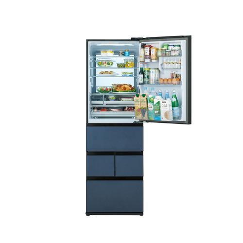 Haier 冷蔵庫 450L 右開き 5ドア 59.5cm 鮮度キープ冷凍 真ん中野菜室 2つのチルドルーム JR-LX45A-H グレー系の画像