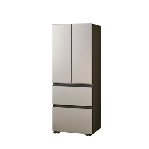 Haier 冷蔵庫 411L 観音開き 4ドア 70cm 鮮度キープ冷凍 変温ケース きれいエアー JR-G41A-H グレー系の画像