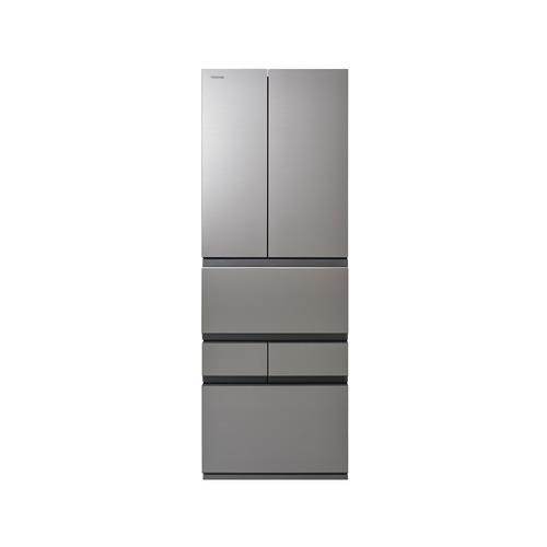 無料長期保証】東芝 冷蔵庫 506L 観音開き 6ドア 幅65cm メタリック