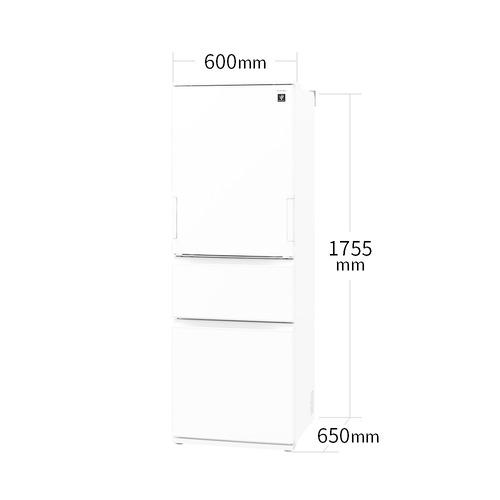 シャープ 冷蔵庫 374L どっちもドア 3ドア 幅60cm プラズマクラスター