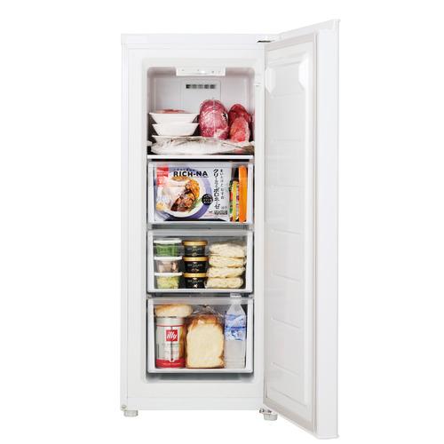 Haier JF-UFSV9A-W ファン式冷凍庫 87L 前開き 1ドア 幅45cm 耐熱トップテーブル ホワイトの画像