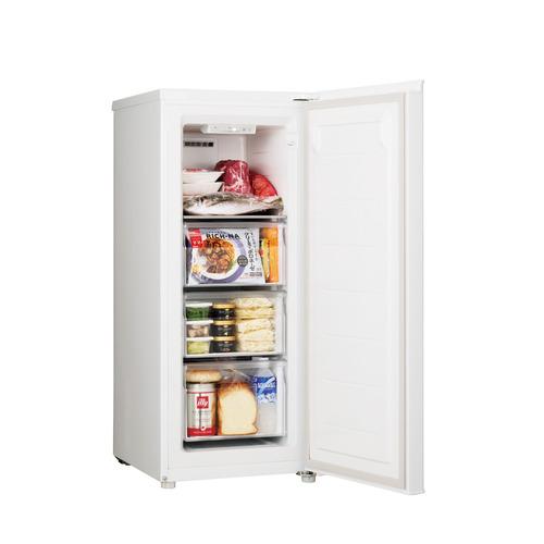 Haier JF-UFSV9A-W ファン式冷凍庫 87L 前開き 1ドア 幅45cm 耐熱トップテーブル ホワイトの画像