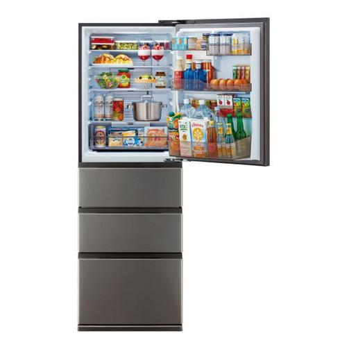 AQUA 冷蔵庫 362L 右開き 4ドア 幅60cm 大容量冷凍室 省エネ設計 AQR-36A(DS) シルバー系の画像