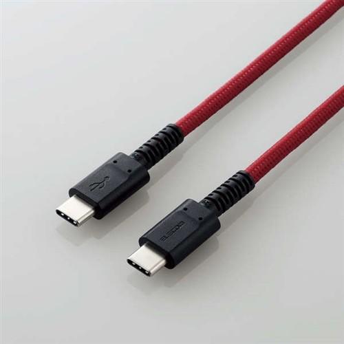 エレコム MPA-CCS12PNRD USB2.0ケーブル(C-C、PD対応、高耐久) 1.2m レッド｜yamada-denki