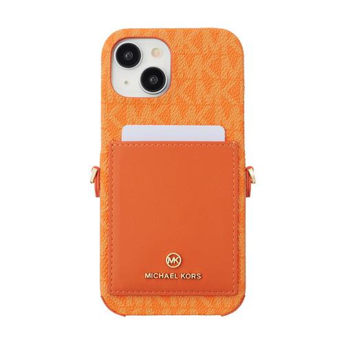 MICHAEL KORS Wrap Case Pocket with Strap for iPhone 15 [ Orange ] MKWSORGPWIP2361 オレンジ｜yamada-denki｜04