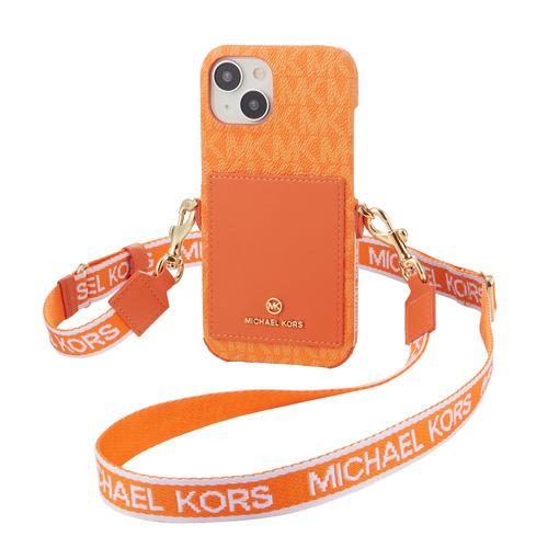 MICHAEL KORS Wrap Case Pocket with Strap for iPhone 15 [ Orange ] MKWSORGPWIP2361 オレンジ｜yamada-denki｜06