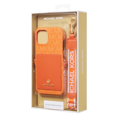 MICHAEL KORS Wrap Case Pocket with Strap for iPhone 15 [ Orange ] MKWSORGPWIP2361 オレンジ｜yamada-denki｜08