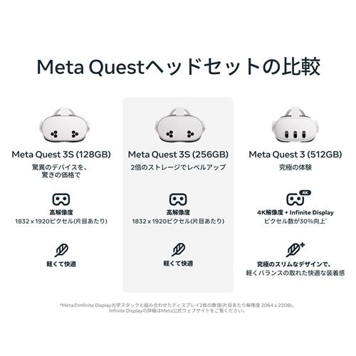 Meta Quest 3 512GB：解像度30%向上：グラフィック性能2倍：ワイヤレス