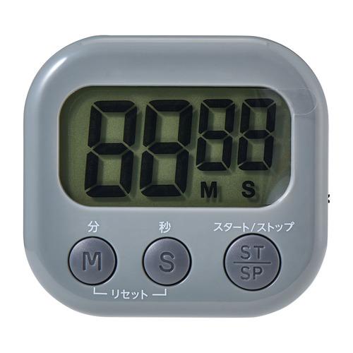 ELPA TIM-01(GY) 大きく見やすいキッチンタイマー 電池式 電池別売り