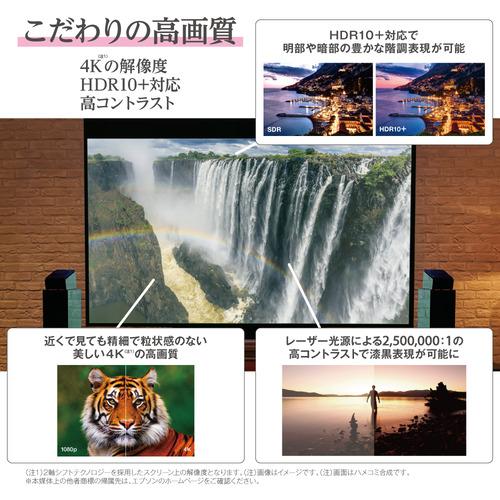 EPSON EH-LS12000 ホームプロジェクター dreamio ブラックの画像