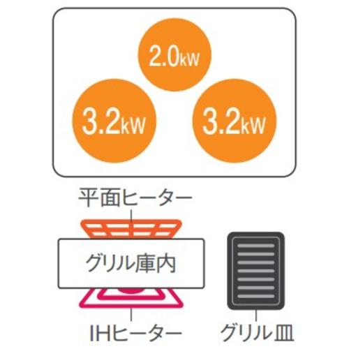 パナソニック KZ-RA16TS 送料無料 ビルトインIHクッキングヒーター ビルトインタイプ_Aシリーズ 天板幅60cm シルバーの画像